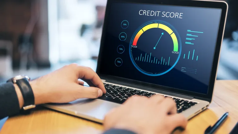 a man using Credit Monitoring Service.