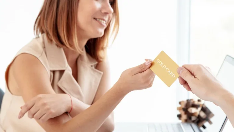 Woman learning about How to Apply for a Credit Card.
