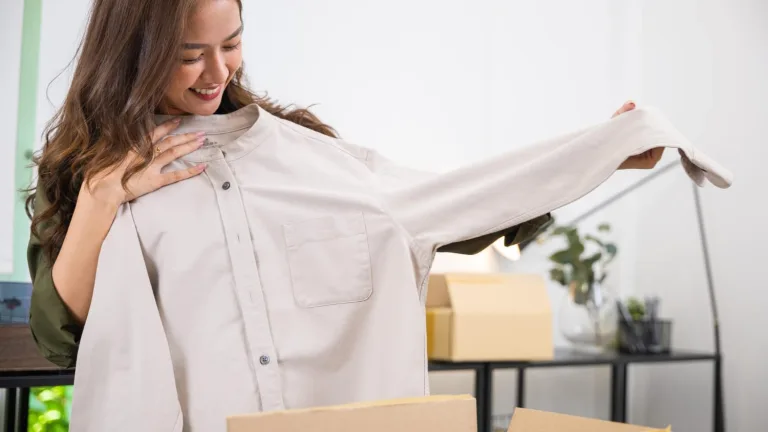 Woman learning How to Get Free Clothing from Shein.