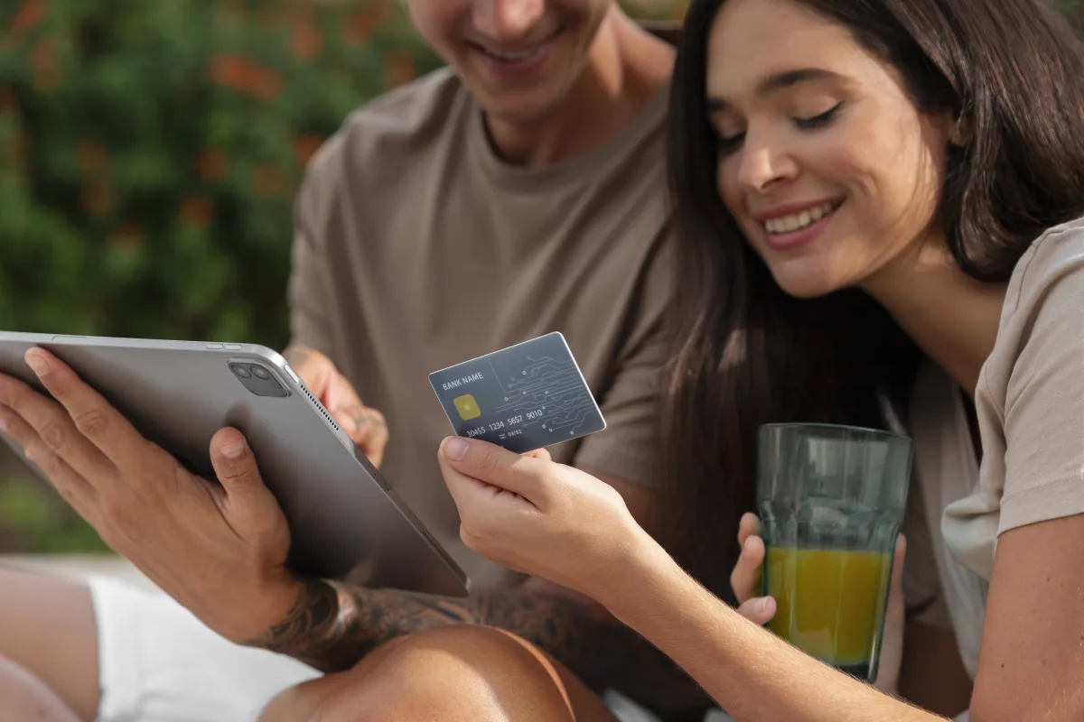 young couple learning about Balance transfer credit cards
