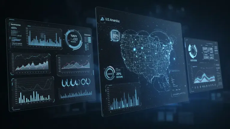 AI dashboard optimizing ad spend for 20% ROI in US digital market
