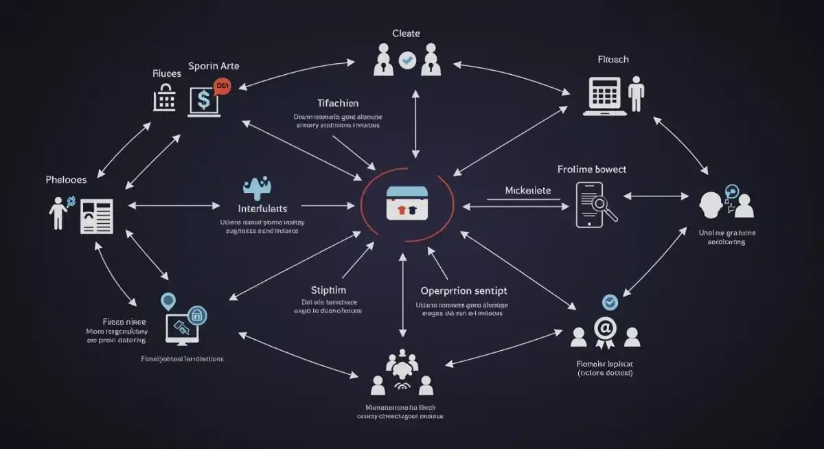 Customer journey map illustrating various data collection points and interactions