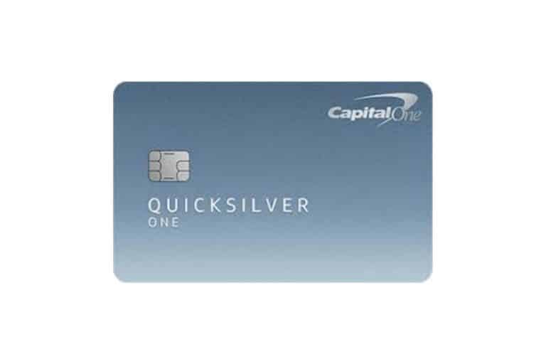 Capital One QuicksilverOne Credit Card image.