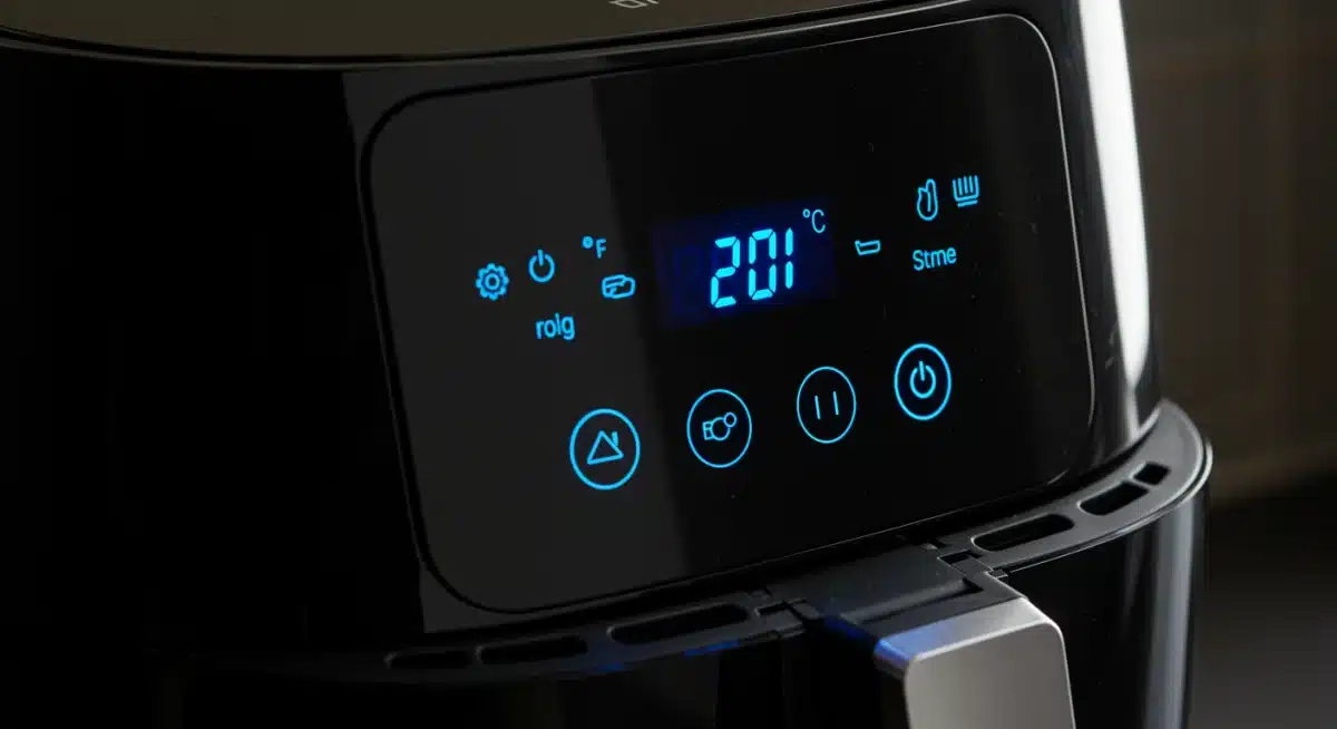 Digital control panel of a new air fryer model