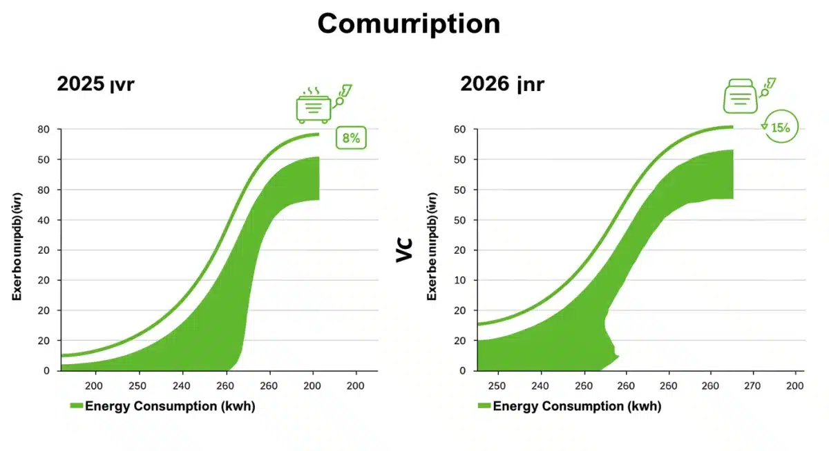 Energy efficiency comparison between 2025 and 2026 air fryer models