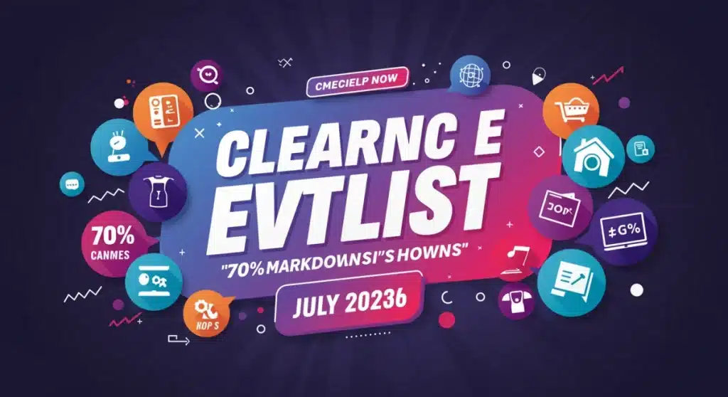 Clearance Event Hotlist: 70%+ Markdowns Before July 2026 Stock Runs Out