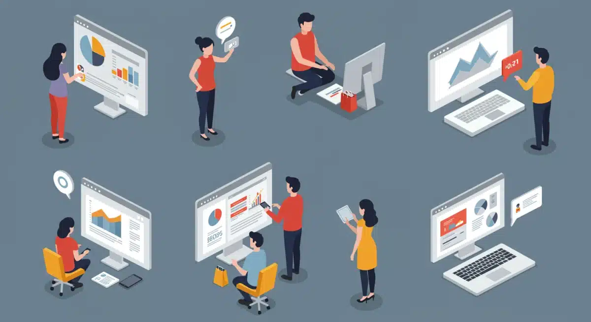 Consumers evaluating privacy policies and making purchasing decisions on e-commerce sites, reflecting new data privacy concerns.