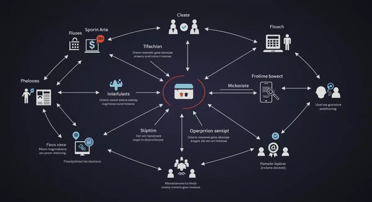 Customer journey map illustrating various data collection points and interactions