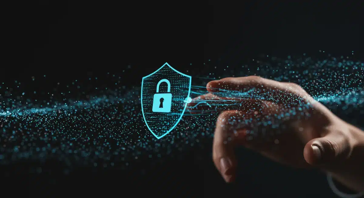 Abstract network of secure data channels, representing VPN and encrypted connections for online privacy.