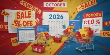 Flash sale alerts graphic with shopping carts and discount percentages