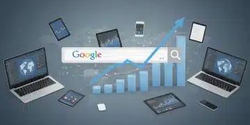 Graph showing SEO ranking changes after Google update, impacting US websites