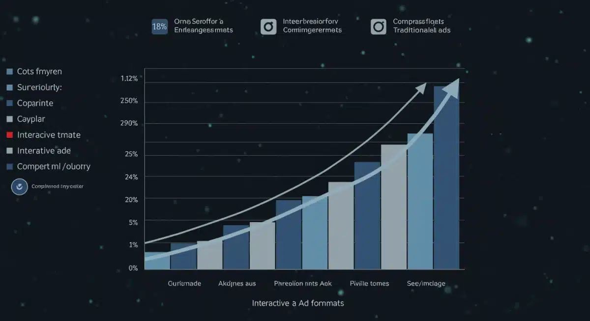 Chart illustrating 18% higher engagement with interactive ad formats