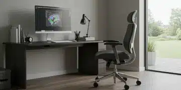 Modern ergonomic office chair with adjustable armrests and headrest
