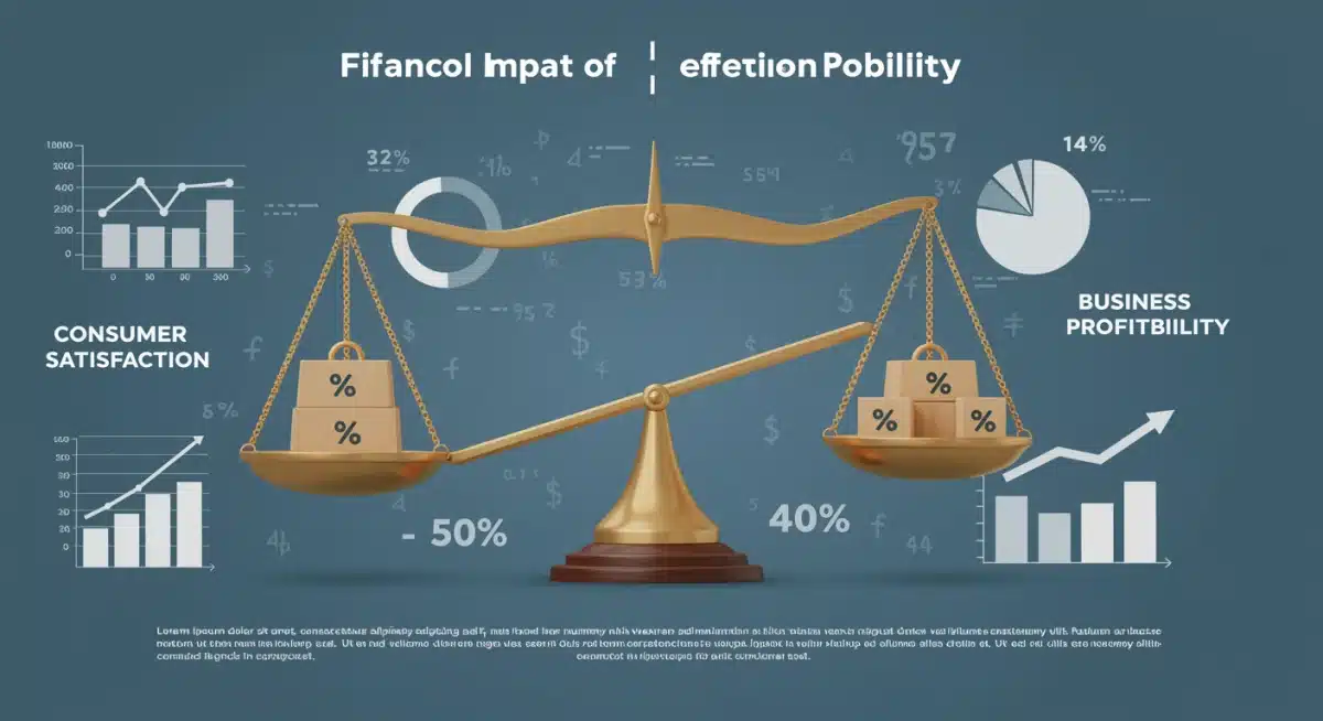 Infographic depicting the balance between consumer satisfaction and business profitability through effective return policies.