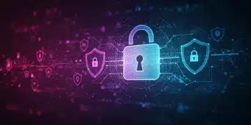 Digital padlock over shopping cart, symbolizing secure online shopping in 2026 with data protection measures.