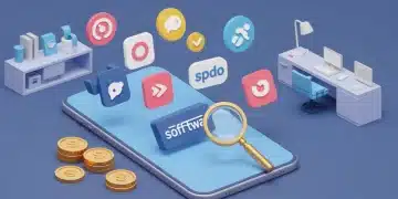 Illustration of diverse subscription services converging on a smartphone, representing consumer choices and financial analysis.