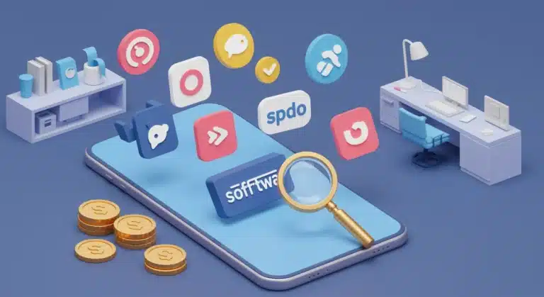 Illustration of diverse subscription services converging on a smartphone, representing consumer choices and financial analysis.